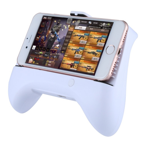 CCF-013 Multi-function 3 in 1 Phone Gamepad Holder Handle with Charging / Radiating (White)