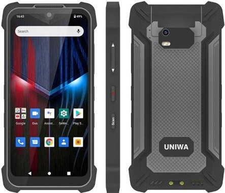 UNIWA P551 Handheld PDA Rugged Phone Dual Sim 64GB Grey (4GB RAM) - AU Plug