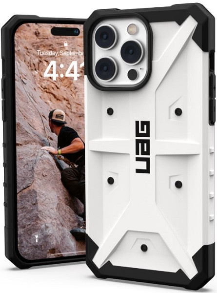 UAG Pathfinder with Feather-Light Rugged Military Drop Tested Protection Case for iPhone 14 Pro (White)