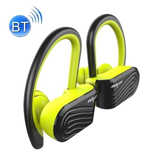 ZEALOT H10 TWS Ture Wireless Stereo Dust-proof Sweat-proof Bluetooth Earphone with Charging Box Black+Green