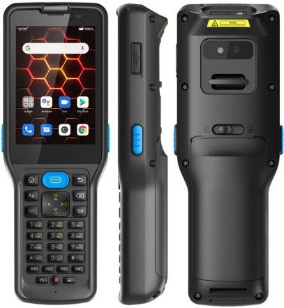 UNIWA V350 Handheld 2D Barcode Scanner Rugged Phone Dual Sim 64GB Black (4GB RAM) - AU Plug