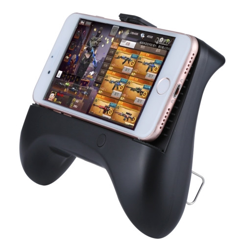 CCF-013 Multi-function 3 in 1 Phone Gamepad Holder Handle with Charging / Radiating (Black)