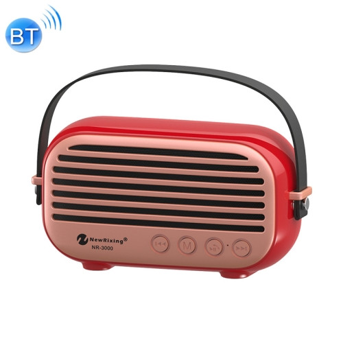 NewRixing NR-3000 Stylish Household Bluetooth Speaker Red