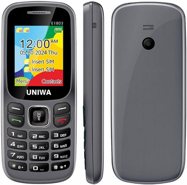 UNIWA E1803 Mobile Phone Dual Sim Grey