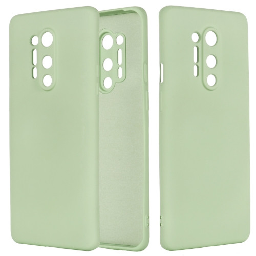Pure Color Liquid Silicone Shockproof Full Coverage Case for OnePlus 8 Pro (Green)