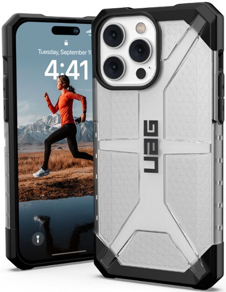 UAG Plasma Translucent Cover with Rugged Lightweight Slim Shockproof Protective Case for iPhone 14 Pro (Ice)