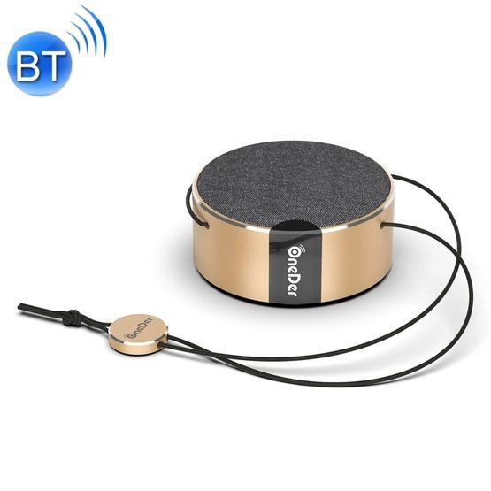 Oneder V12 Mini Wireless Bluetooth Speaker with Lanyard Gold