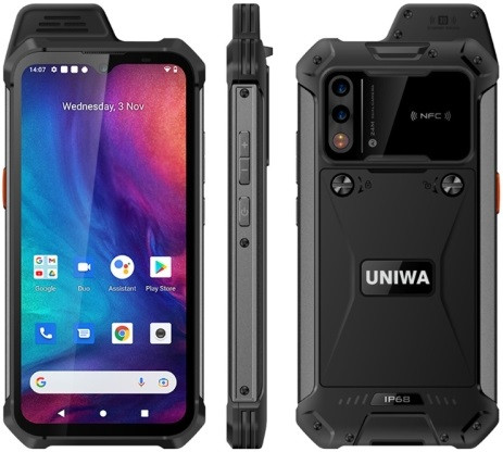 UNIWA W888 Rugged Phone 64GB Black (4GB RAM)