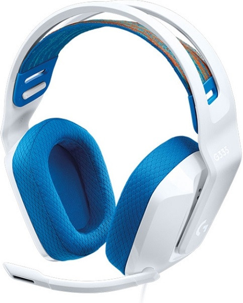 Logitech G335 Foldable Wired Gaming Headset with Microphone White