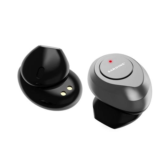SARDiNE F8 TWS Bluetooth V5.0 Wireless Stereo Earphones with Charging Box Grey
