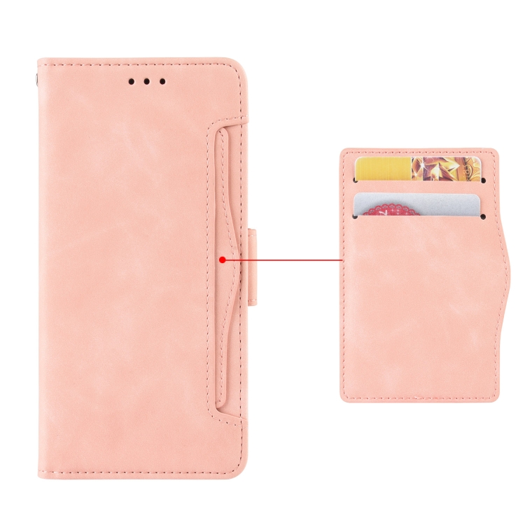 Wallet Style Skin Feel Calf Pattern Leather Case with Separate Card Slot for OnePlus 8 Pro (Pink)