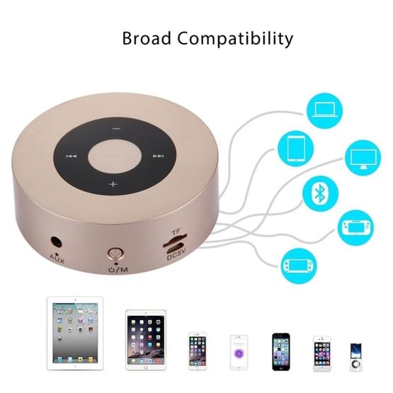 A8 Portable Bluetooth Stereo Speaker(Gold)