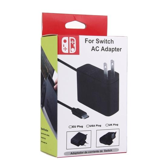 For Nintendo Switch NS Game Console Wall Adapter Charger Charger Adapter Charging Power, DC 5V, Cable Length: 1.5m, EU Plug(Black)